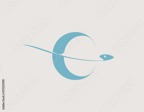 A sleek and modern logo design featuring a fish hook, creatively incorporating an aquatic theme, aiming to raise awareness on marine life sustainability and conservation efforts.
