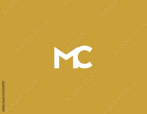 A clean and minimalistic logo design featuring the letters M and C, presented in white over a solid yellow background, ideal for brand identity and modern aesthetics.