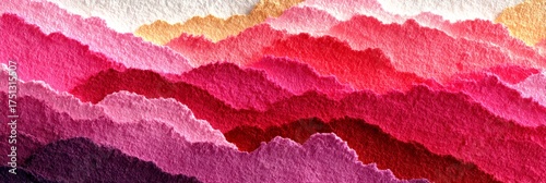 paper layers create a dynamic mountain landscape representation in of and