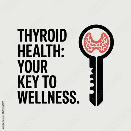 Thyroid Health Key to Wellness Illustration