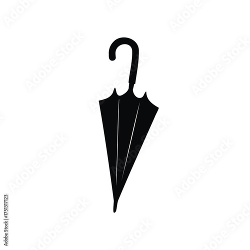 Closed Umbrella – Folded Parasol Minimal Vector Icon