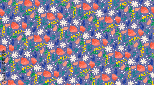 Seamless Flower Pattern | Elegant Floral Background Design for Fabric, Wallpaper, and Branding