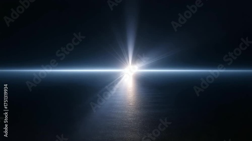 An abstract, visual representation of hope as a single, glowing light source in a vast, dark, empty space. Minimalist, powerful, and clean.