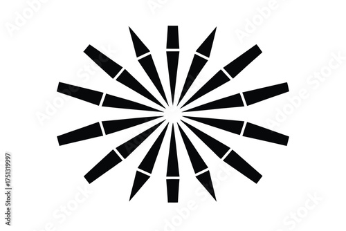 Sugar cane silhouette starburst banner design