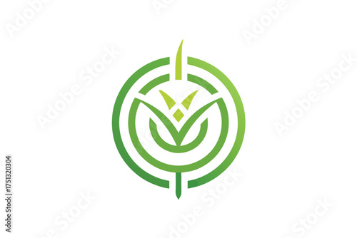 Geometric sugar cane stalk circular maze design