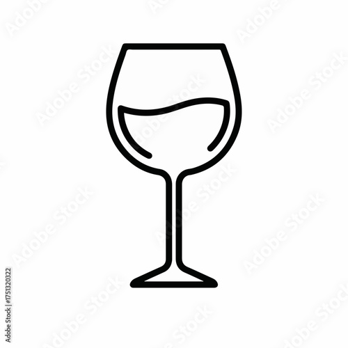 Elegant glass filled with wine on a clean white background, perfect for minimalist designs.