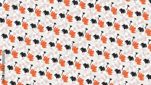 Seamless Flower Pattern | Elegant Floral Background Design for Fabric, Wallpaper, and Branding