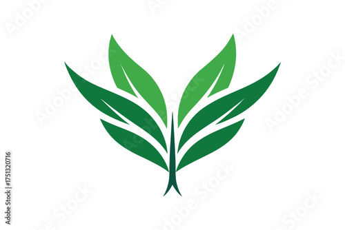 Sugar cane leaf shaped into wing like symbol