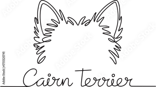 Cairn Terrier Minimalist Line Art Illustration