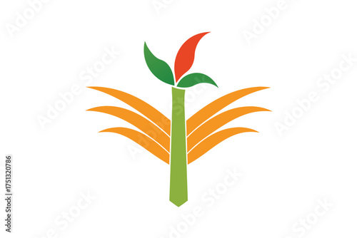 Sugar cane plant resembling a phoenix bird rising