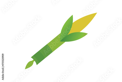 Sugar cane stalk designed as an eco friendly rocket illustration