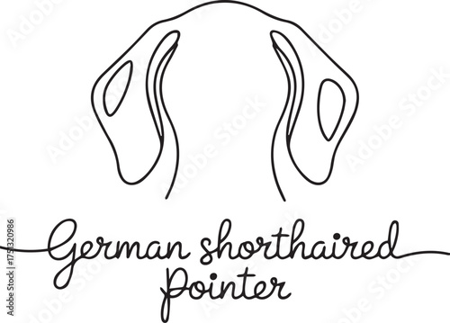 Minimalist German Shorthaired Pointer Outline