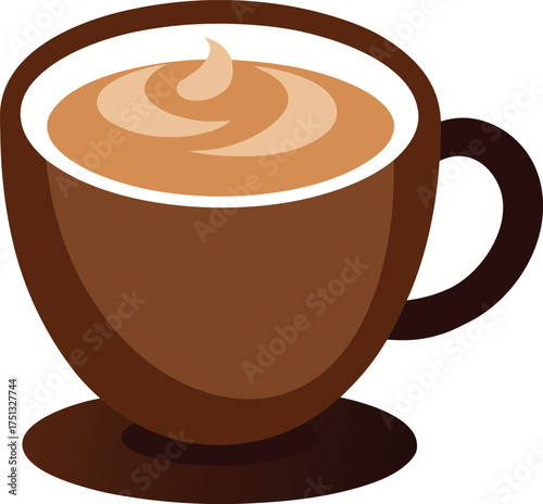 cappuccino cup clip art on transparent background