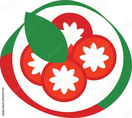 caprese salad clip art on transparent background