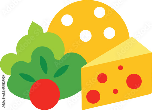 cheese salad clip art on transparent background