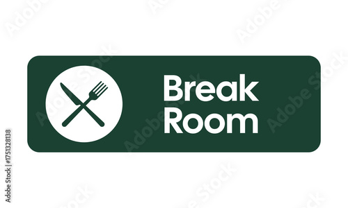 Break Room Sign – High-Quality Vectorial Stock Image