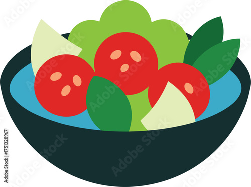 greek salad clip art on transparent background