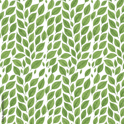 Elegant leaves repeat pattern perfect for fabric prints, stationery, and surface design.	
