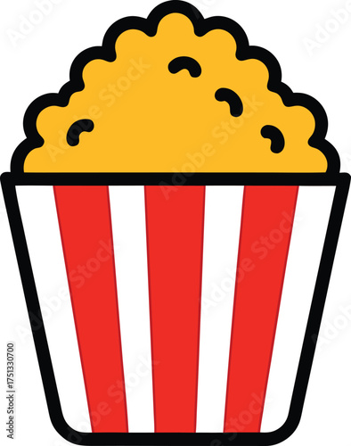 popcorn bowl clip art on transparent background
