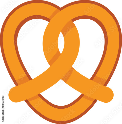 pretzel snack clip art on transparent background
