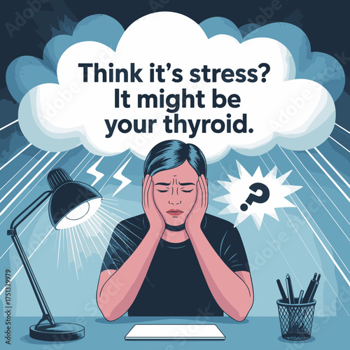 Think It’s Stress It Might Be Your Thyroid Awareness Design
