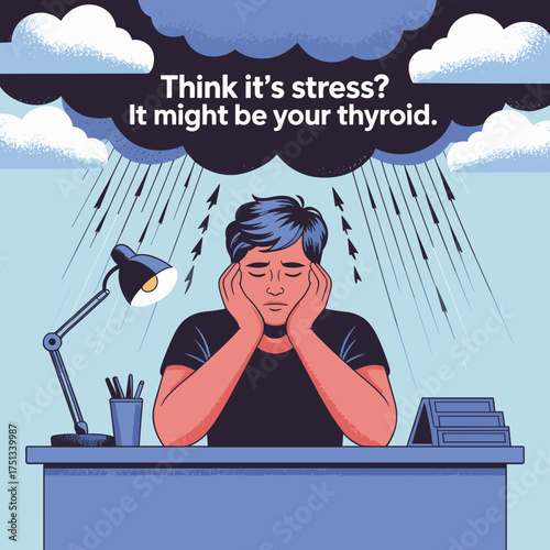 Think It’s Stress It Might Be Your Thyroid Awareness Design