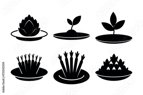set of spa and wellness icons
