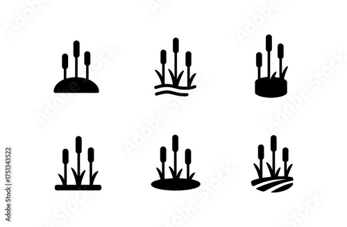 Juncus icon set collection for minimalist design and composition projects