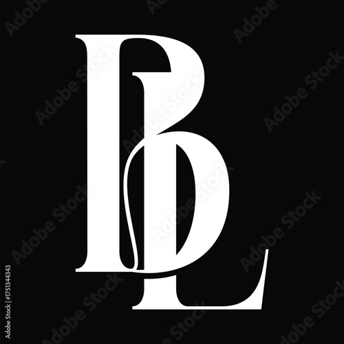 Bl initial letter logo design symbol monogram