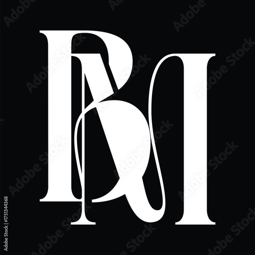 Bm initial letter logo design symbol monogram