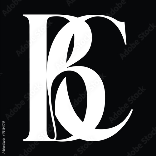 Bc initial letter logo design symbol monogram