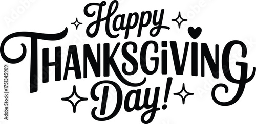 Vector art of happy thanksgiving day.