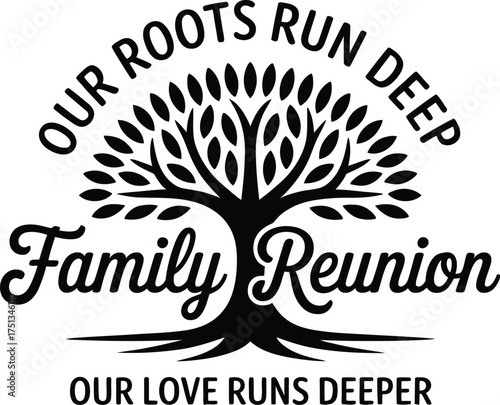 Vector art of family reunion.