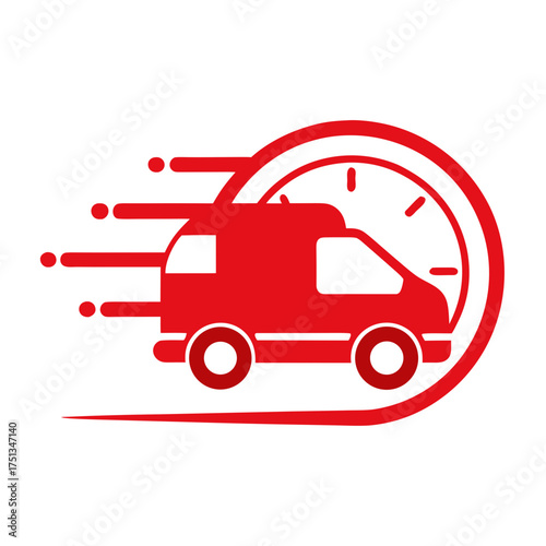 Fast delivery deliver on time icon vector 
