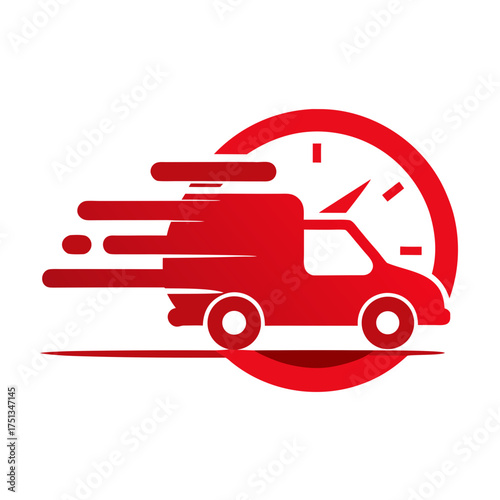 Fast delivery deliver on time icon vector 