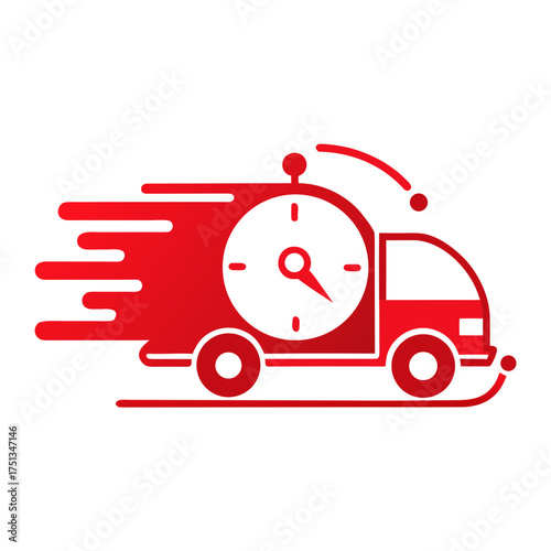 Fast delivery deliver on time icon vector 