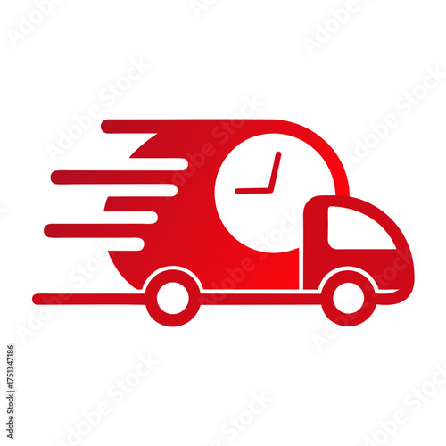 Fast delivery deliver on time icon vector 