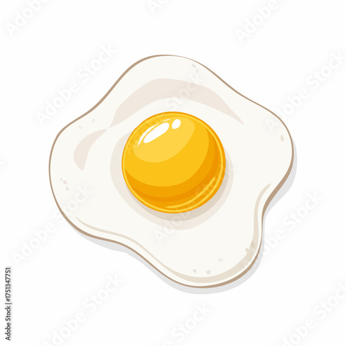 Single fried egg sunny side up presents a delicious breakfast option