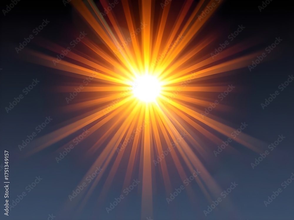 Obraz premium bright sunburst light effect