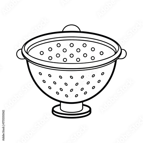 colander outline line art vector