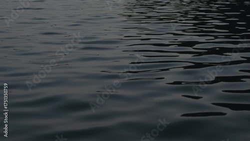 Close-up of tranquil water surface, showcasing gentle ripples and reflections