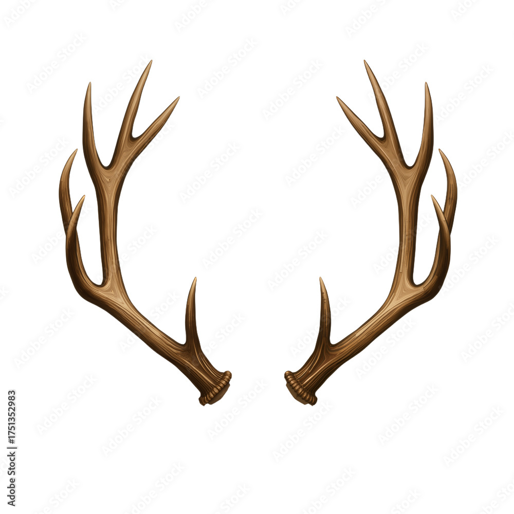 Fototapeta premium Symmetrical Deer Antlers – Symbol of Nature, Strength, and Wild Elegance