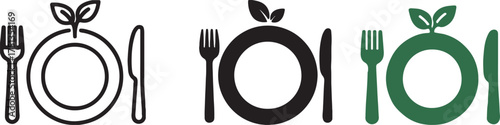 Healthy Food Icons knife q1244