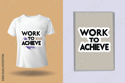 T shirt with text work to achieve abstract paint strokes clothing apparel