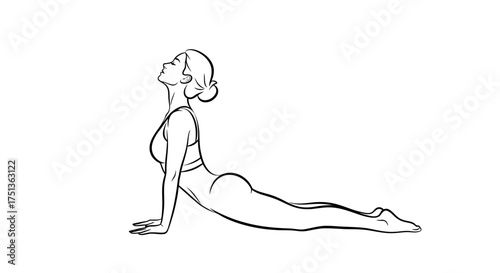 Graceful woman practicing Cobra Pose in yoga for flexibility and strength.