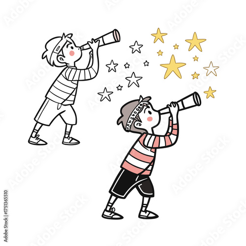 Child gazing at stars above silhouette of parents in night sky wonder isolated on transparent background