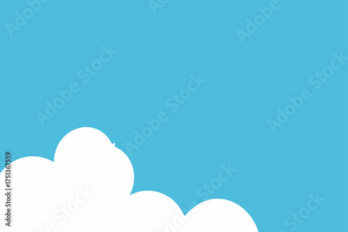 Illustration of white clouds against a blue sky day