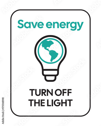 Global Energy Awareness Sign – High-Quality Vectorial Stock Image
