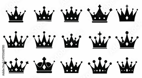Elegant Crown Silhouette Collection Royalty, Authority, and Distinction