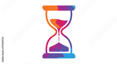Hourglass Icon A Colorful Representation of Time and Timeliness for Digital Designs